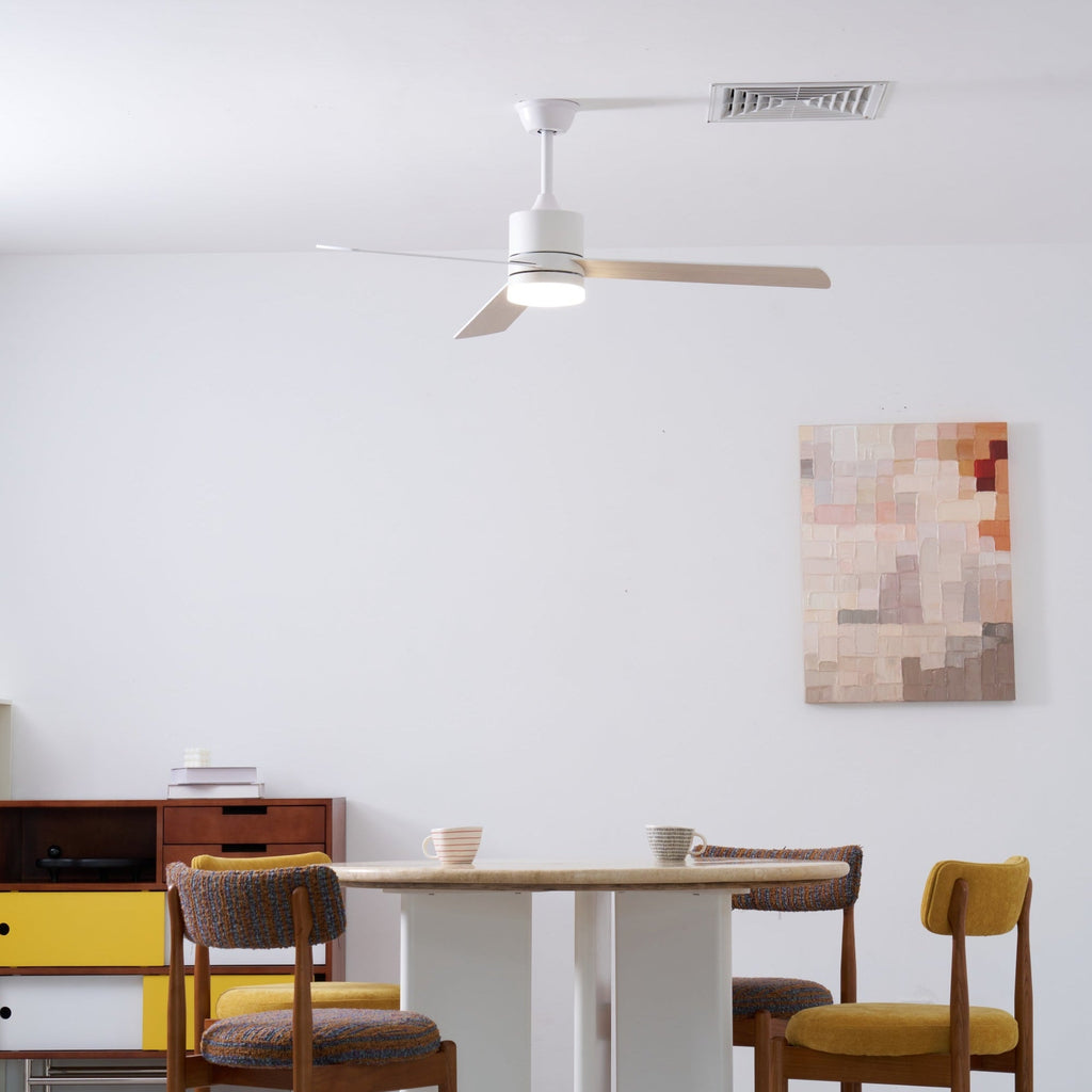 Matte White Ceiling Fan with Light — Ceiling Fan | Maison Monashee — view 2