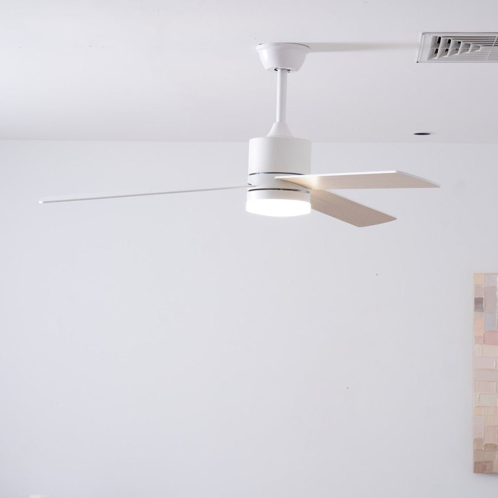 Matte White Ceiling Fan with Light — Ceiling Fan | Maison Monashee — view 3