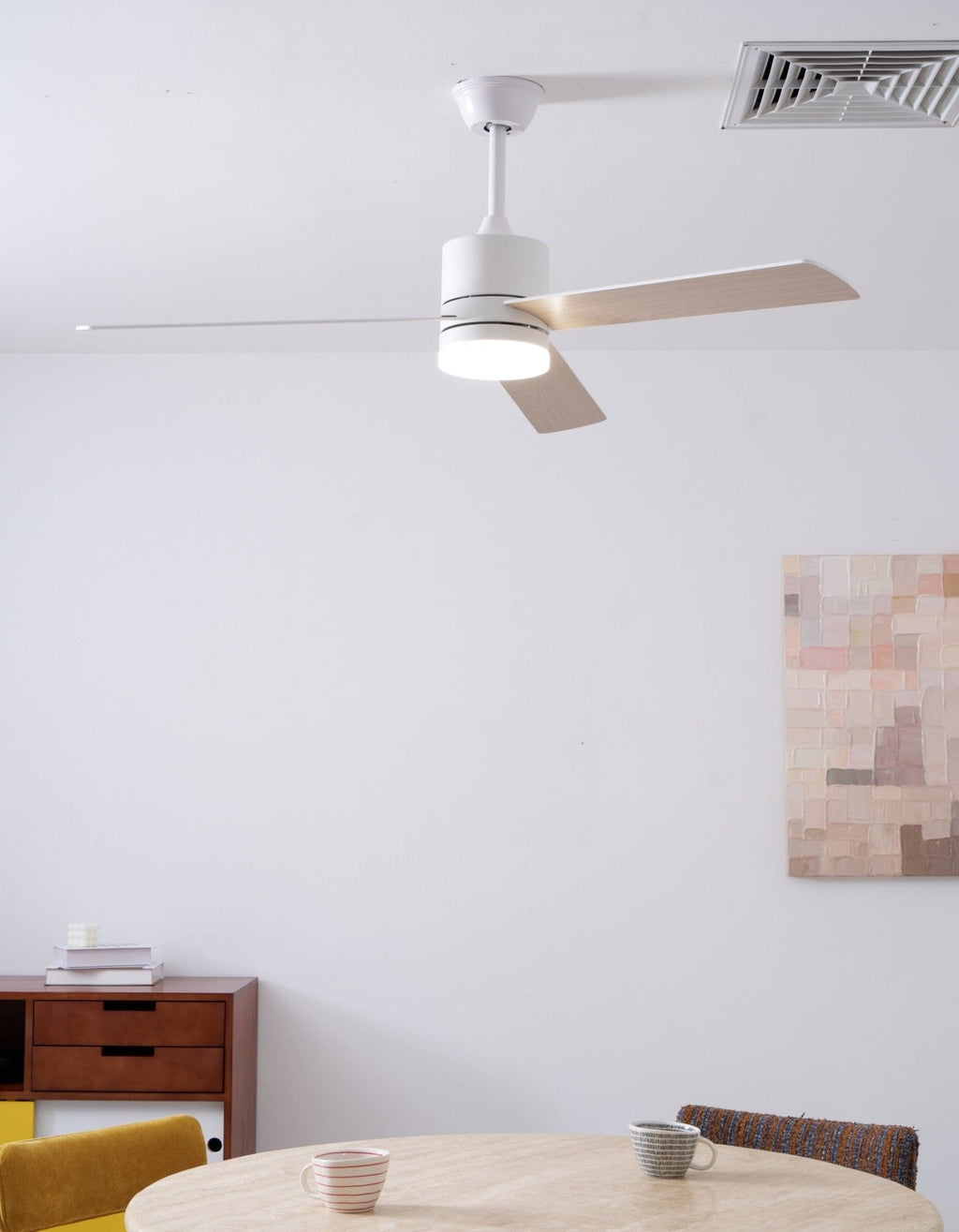 Matte White Ceiling Fan with Light — Ceiling Fan | Maison Monashee — view 6