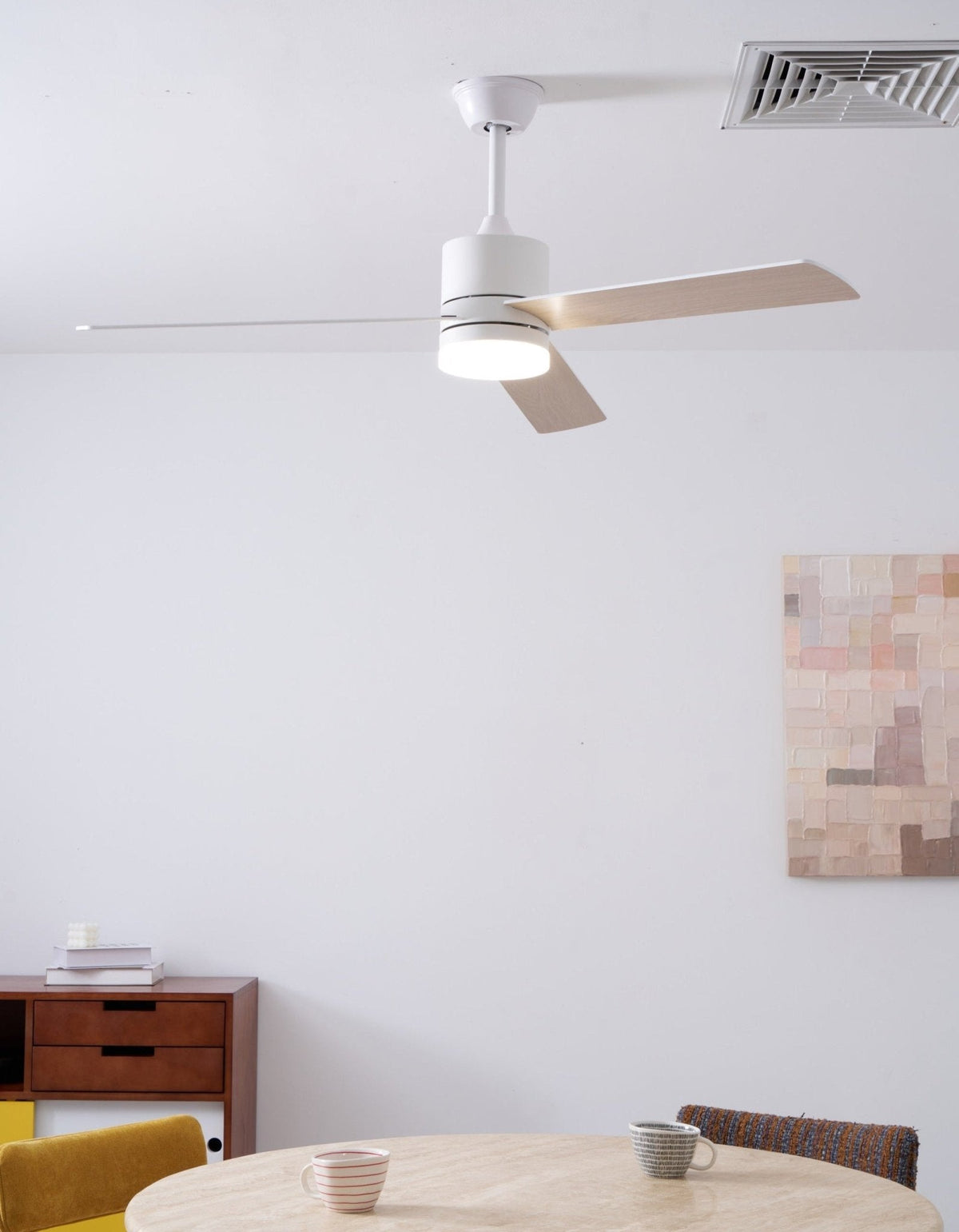 Matte White Ceiling Fan with Light — Ceiling Fan | Maison Monashee — view 6
