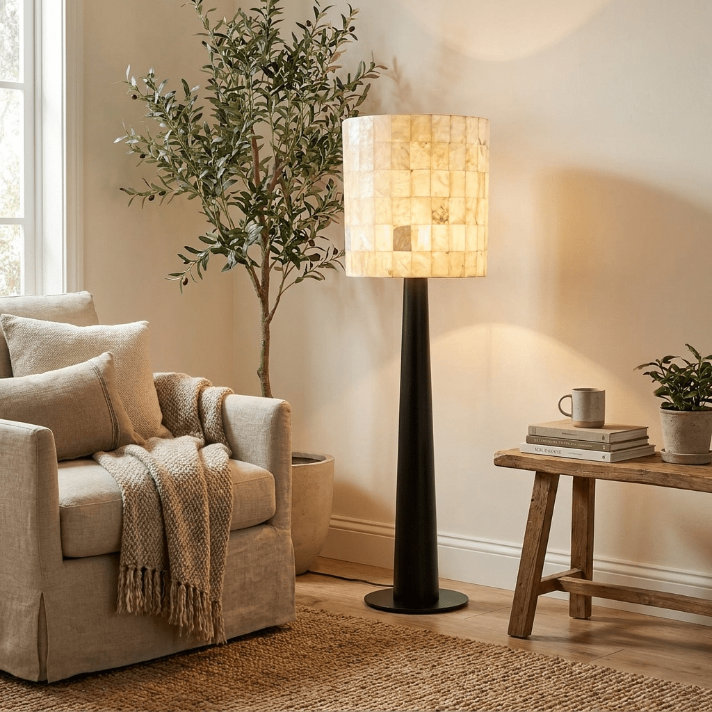 Large Drum Floor Lamp — Floor Lamp | Maison Monashee — view 4