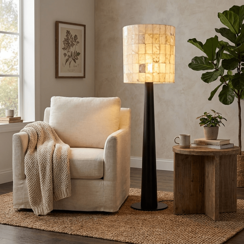 Large Drum Floor Lamp — Floor Lamp | Maison Monashee — view 3