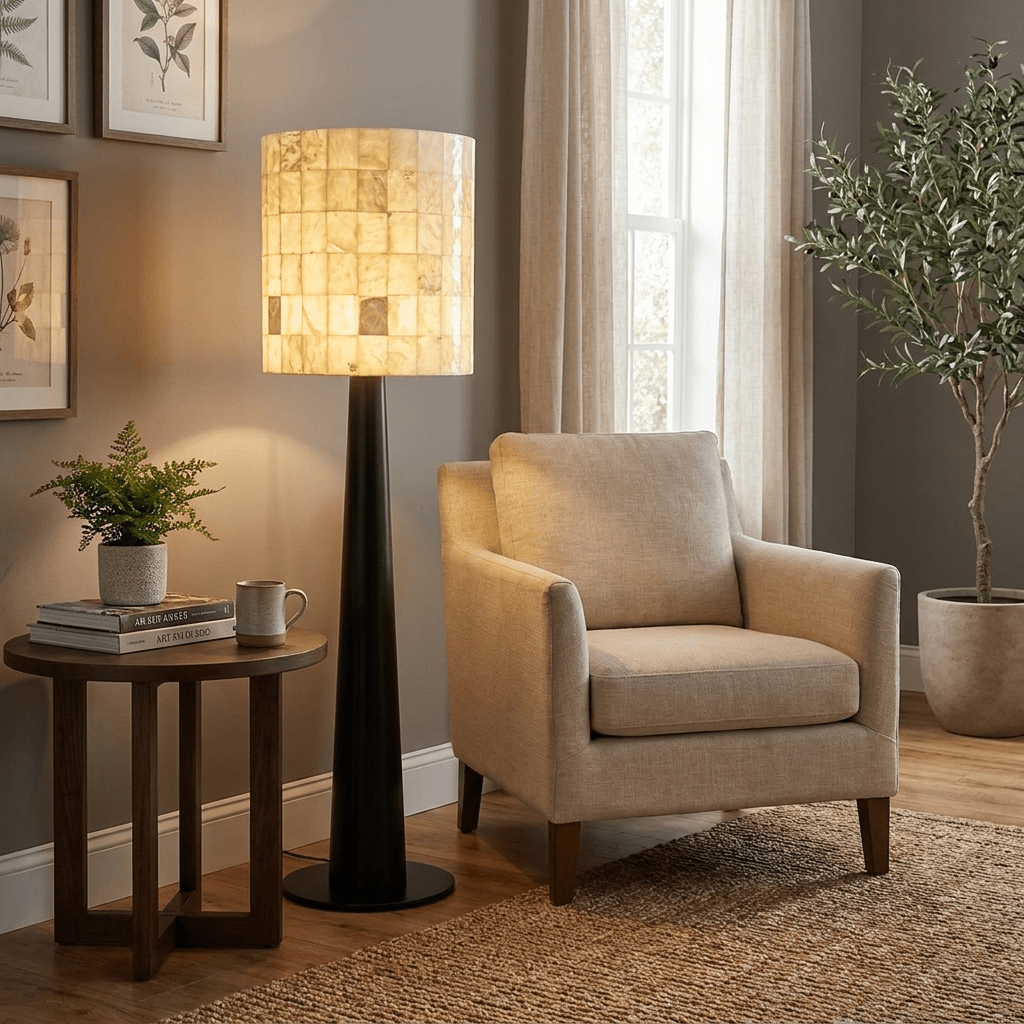 Large Drum Floor Lamp — Floor Lamp | Maison Monashee — view 2