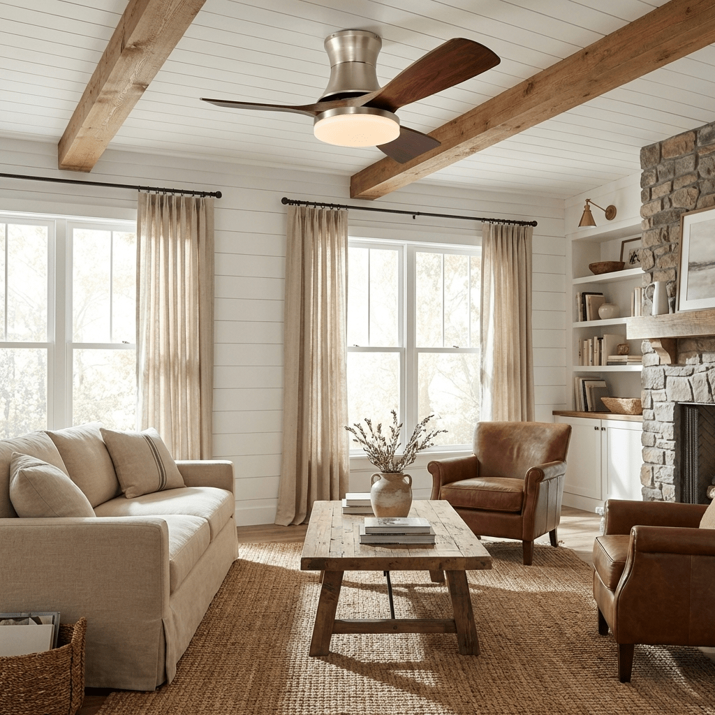 Ceiling Fan with Light Nickel — Ceiling Fan | Maison Monashee — view 3