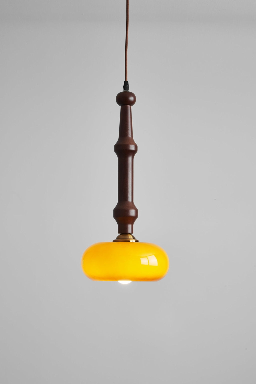 Dark Wood Pendant Light — Pendant Light | Maison Monashee — view 11
