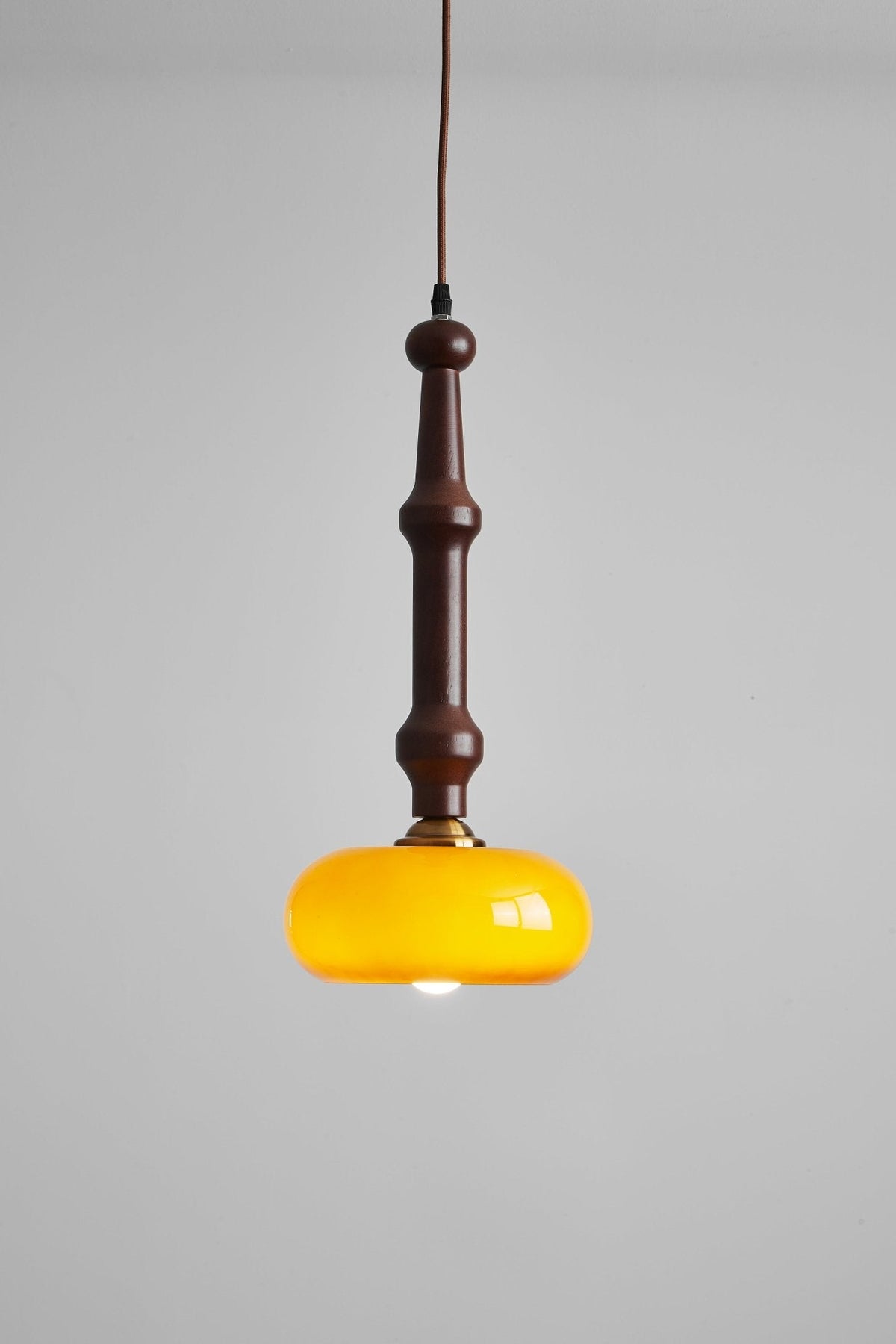 Dark Wood Pendant Light — Pendant Light | Maison Monashee — view 11
