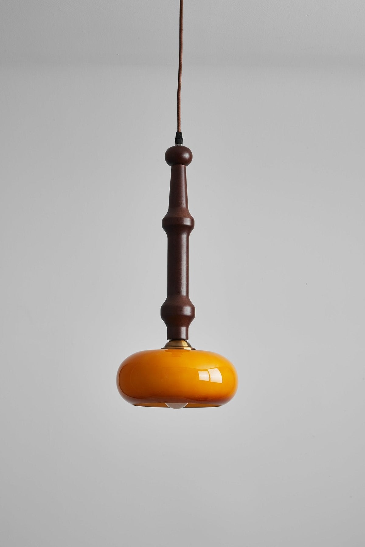 Dark Wood Pendant Light — Pendant Light | Maison Monashee — view 12