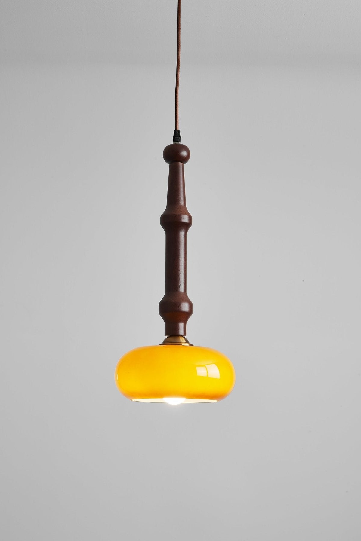 Dark Wood Pendant Light — Pendant Light | Maison Monashee — view 10