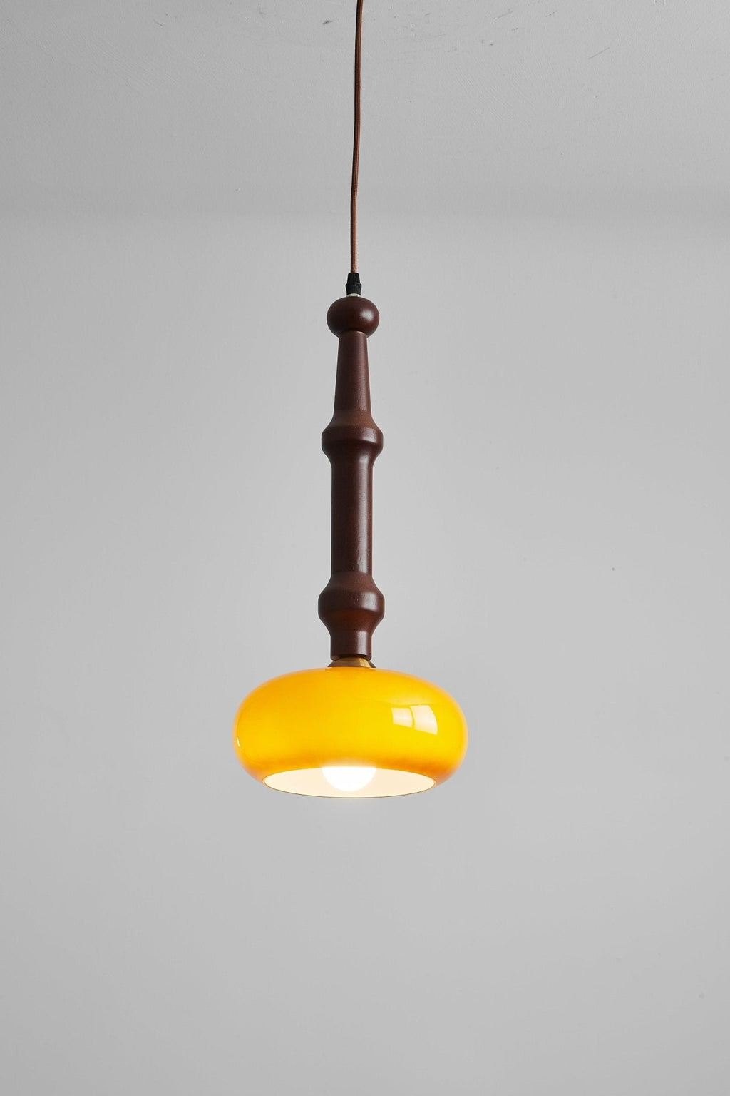 Dark Wood Pendant Light — Pendant Light | Maison Monashee — view 9