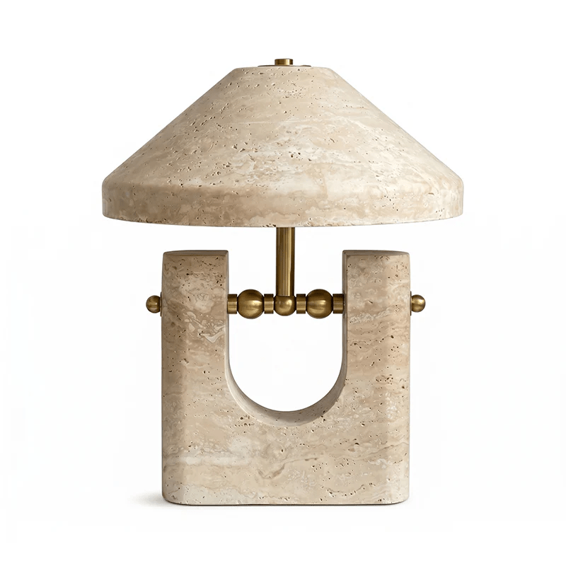 Beige and Gold Table Lamp — Table Lamp | Maison Monashee — view 6