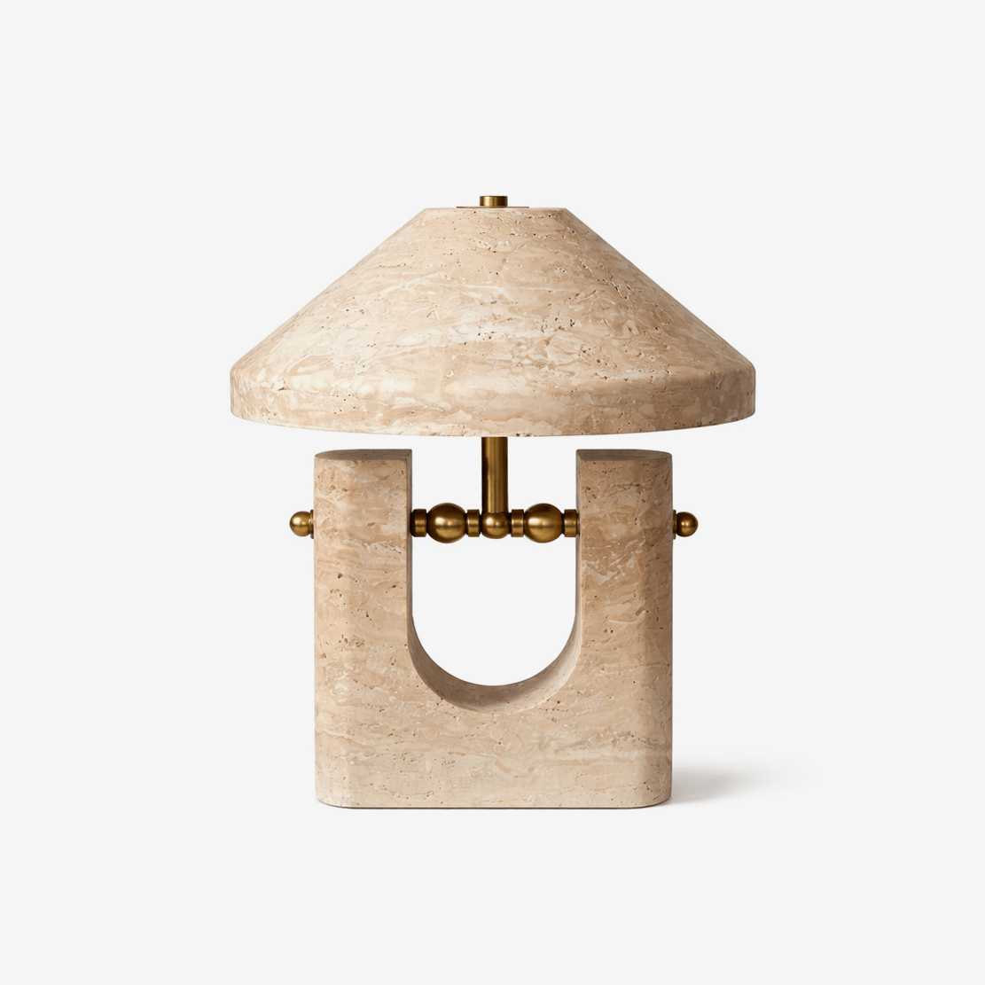 Beige and Gold Table Lamp — Table Lamp | Maison Monashee