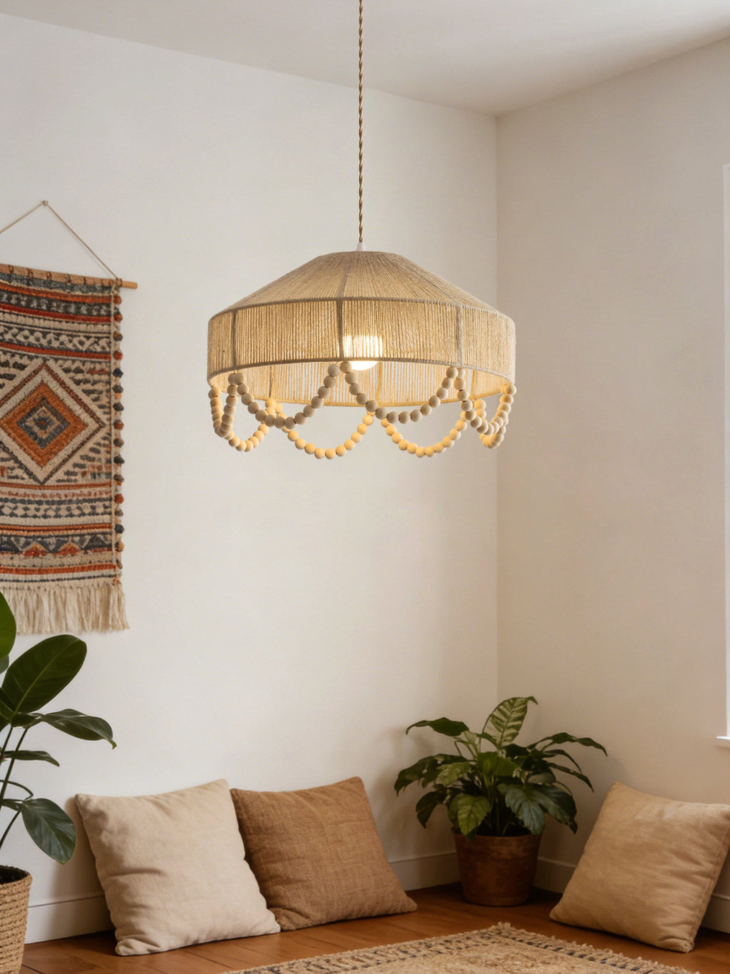 Hemp Rope Pendant Light — Pendant Light | Maison Monashee — view 9