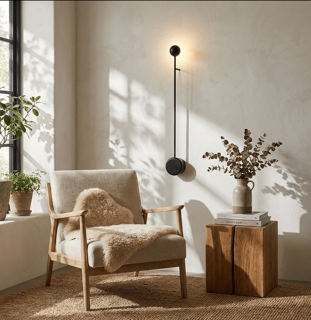 Black LED Wall Light — Wall Sconce | Maison Monashee — view 4