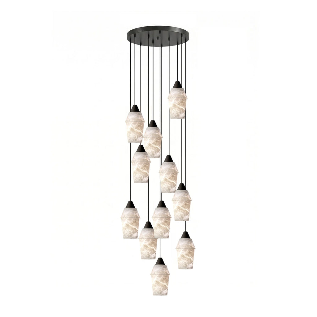 Matte Black Entryway Chandelier — Chandelier | Maison Monashee — view 4