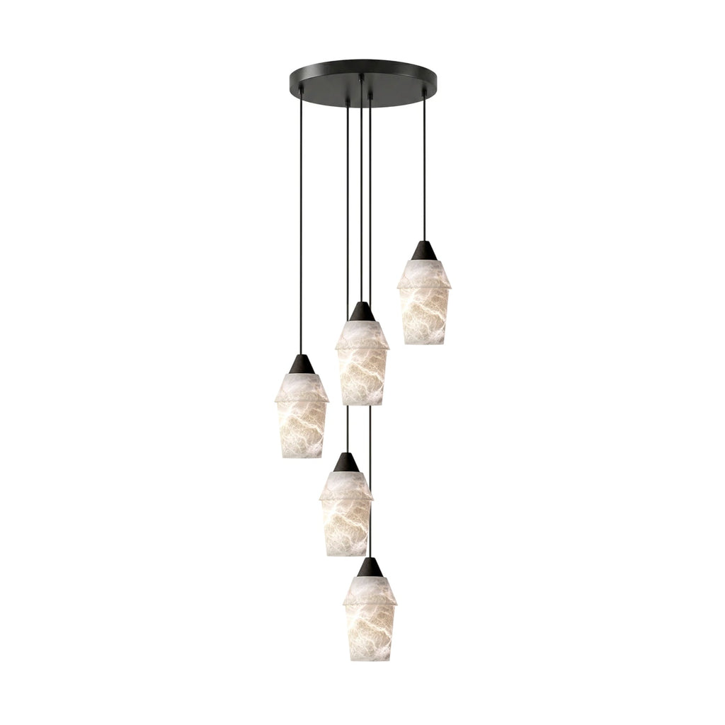 Matte Black Entryway Chandelier — Chandelier | Maison Monashee — view 5