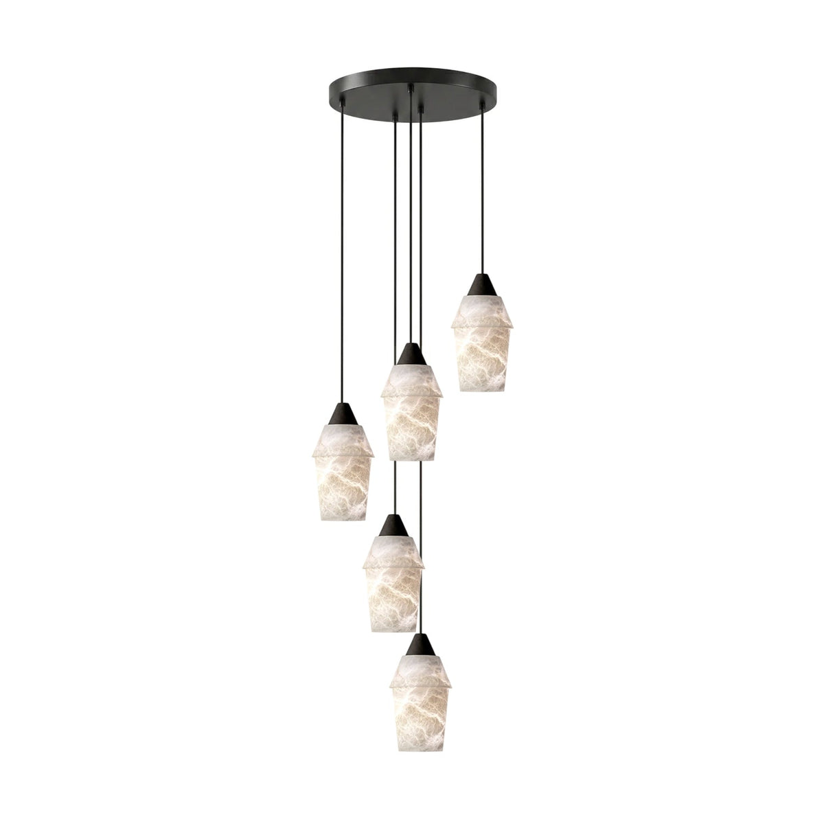 Matte Black Entryway Chandelier — Chandelier | Maison Monashee — view 5