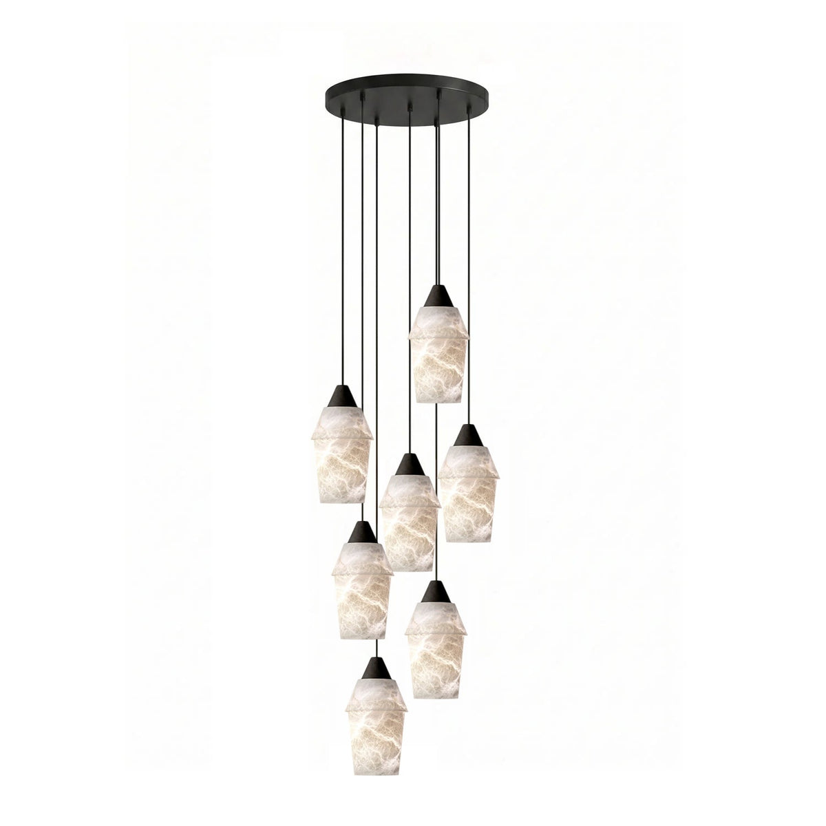 Matte Black Entryway Chandelier — Chandelier | Maison Monashee — view 6