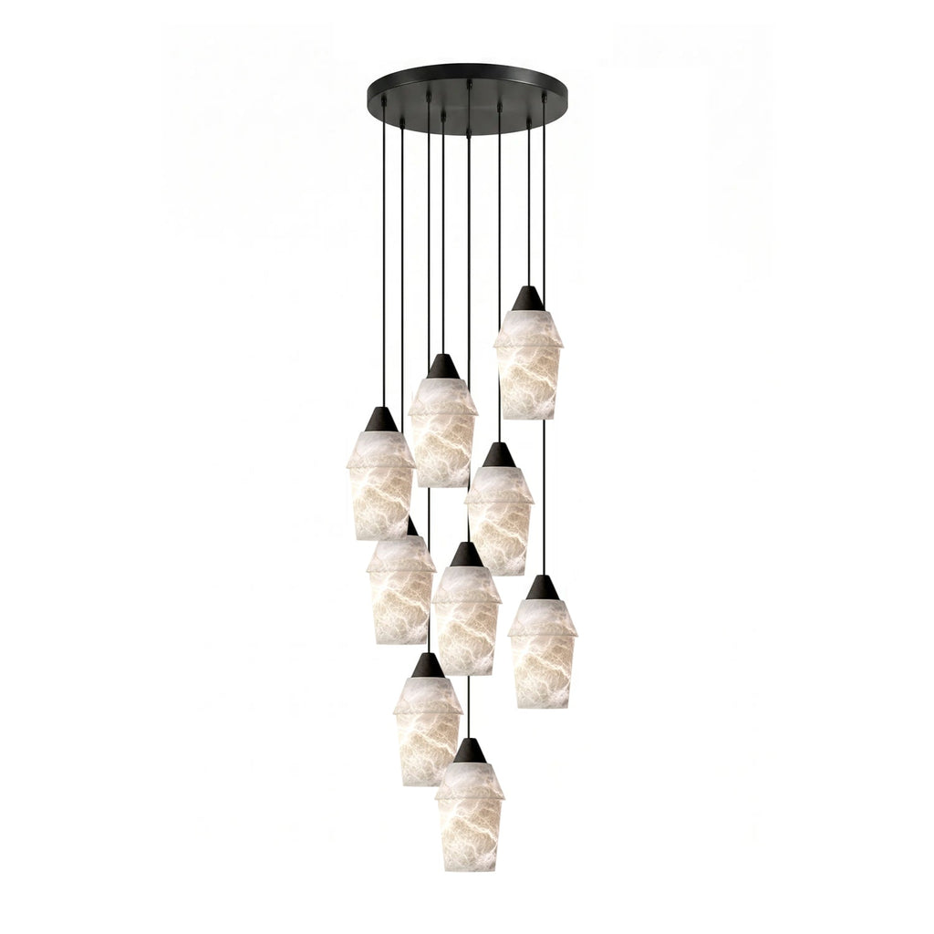 Matte Black Entryway Chandelier — Chandelier | Maison Monashee — view 7