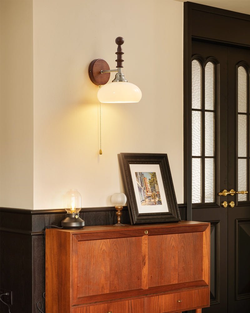 Milk Glass Sconce Vintage — Wall Sconce | Maison Monashee — view 8