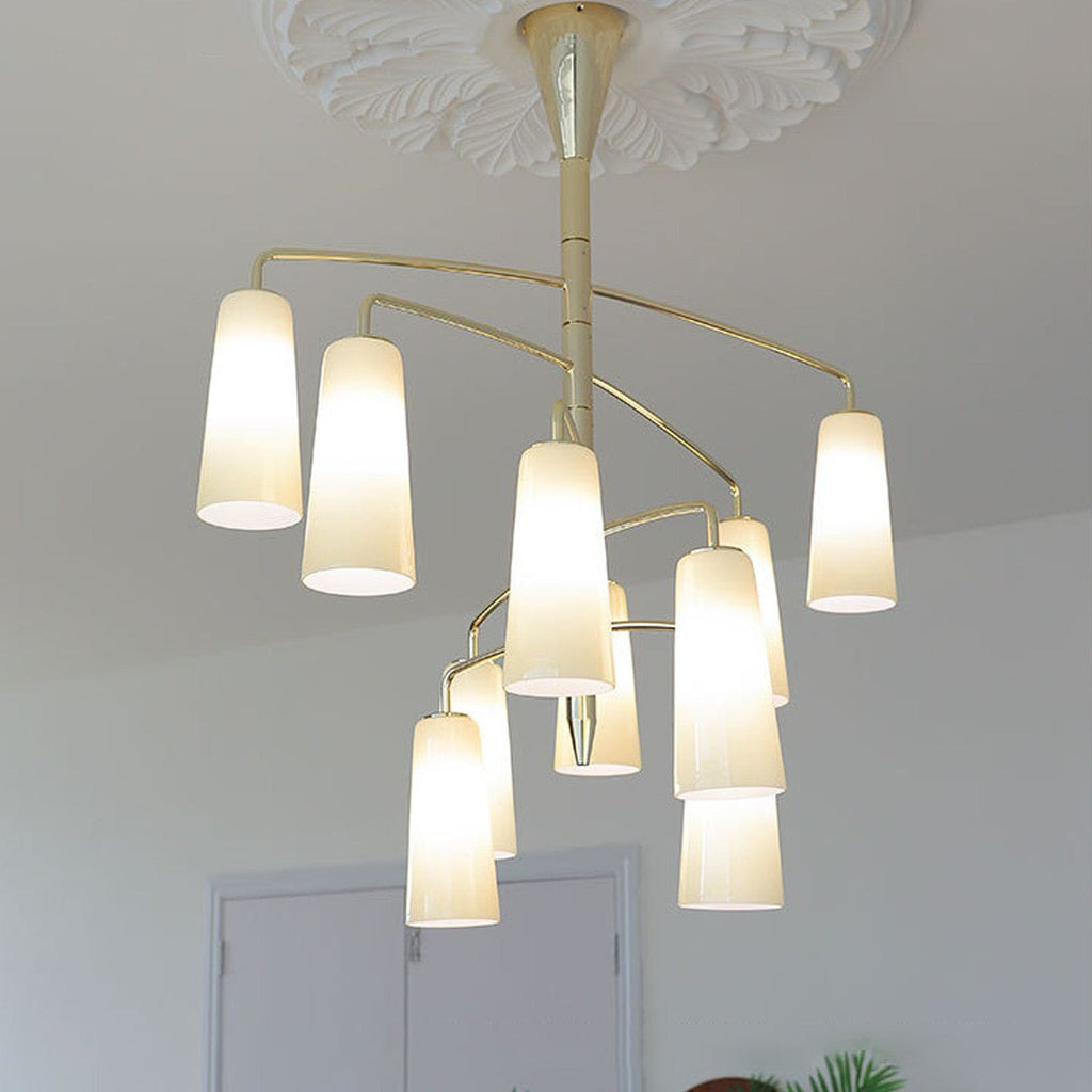 Gold Tiered Chandelier — Chandelier | Maison Monashee — view 16