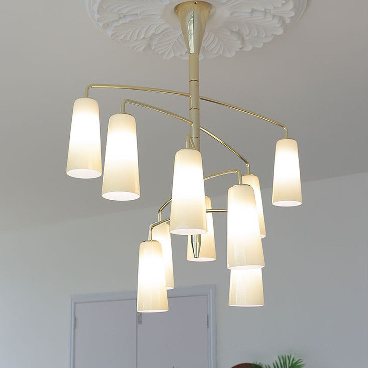 Gold Tiered Chandelier — Chandelier | Maison Monashee — view 16