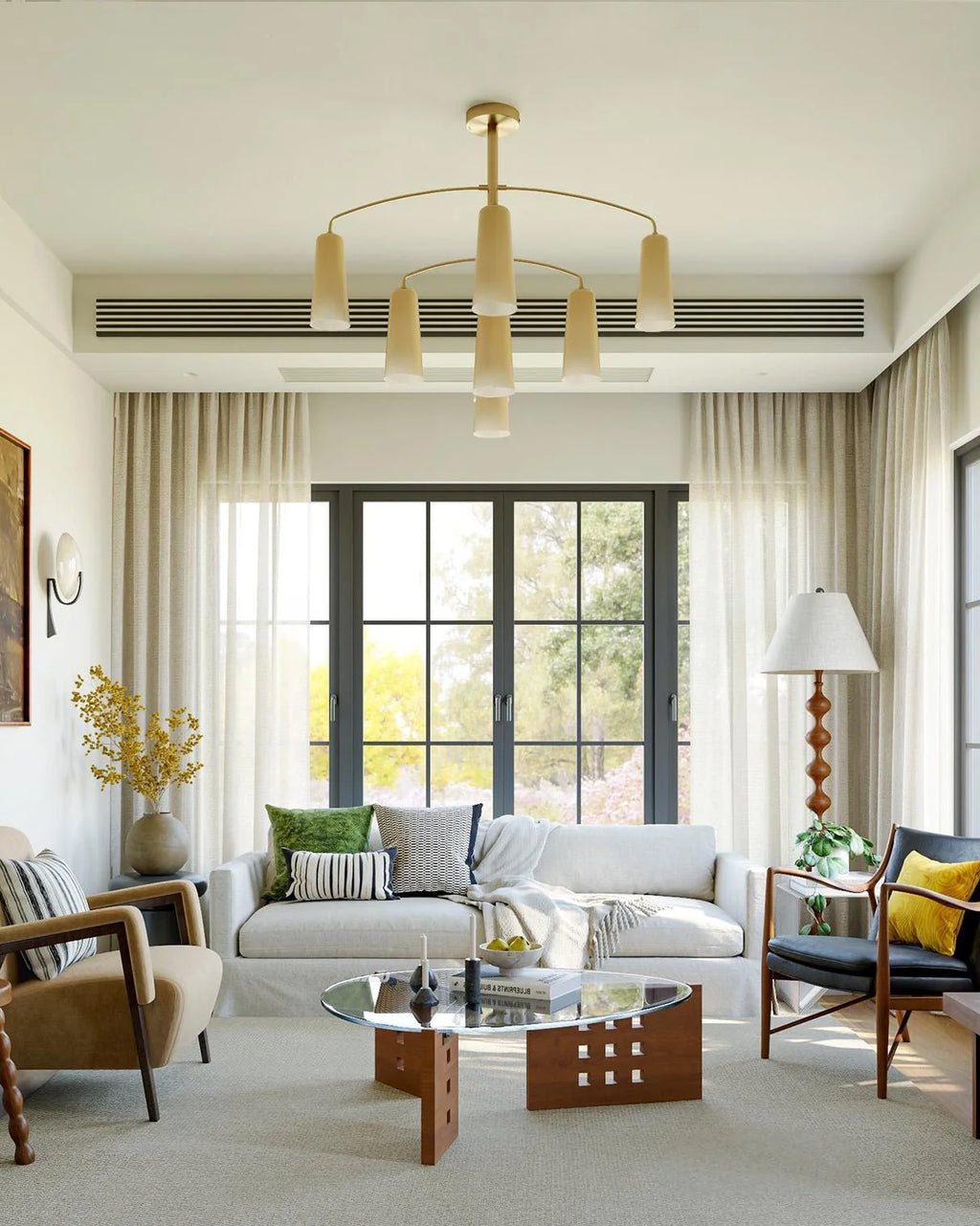 Gold Tiered Chandelier — Chandelier | Maison Monashee — view 3