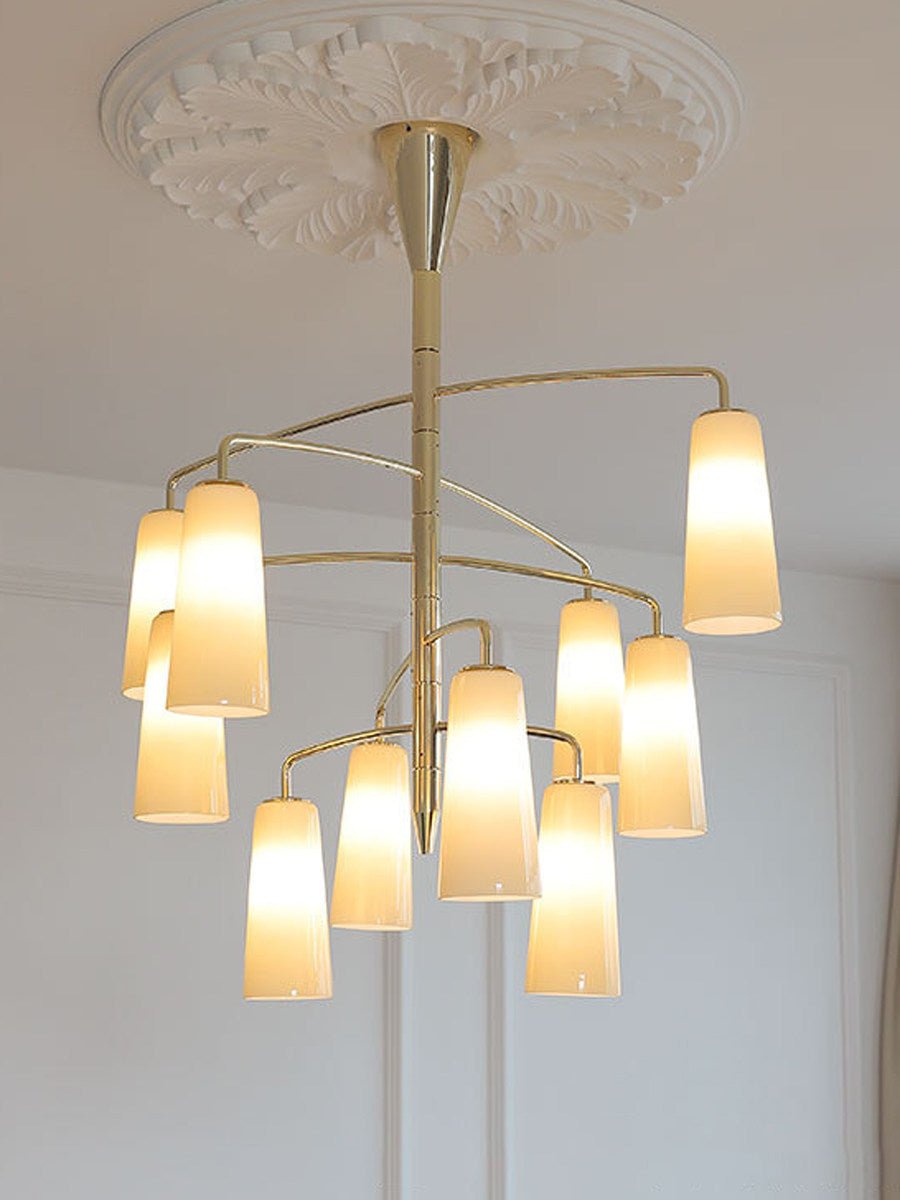 Gold Tiered Chandelier — Chandelier | Maison Monashee — view 17