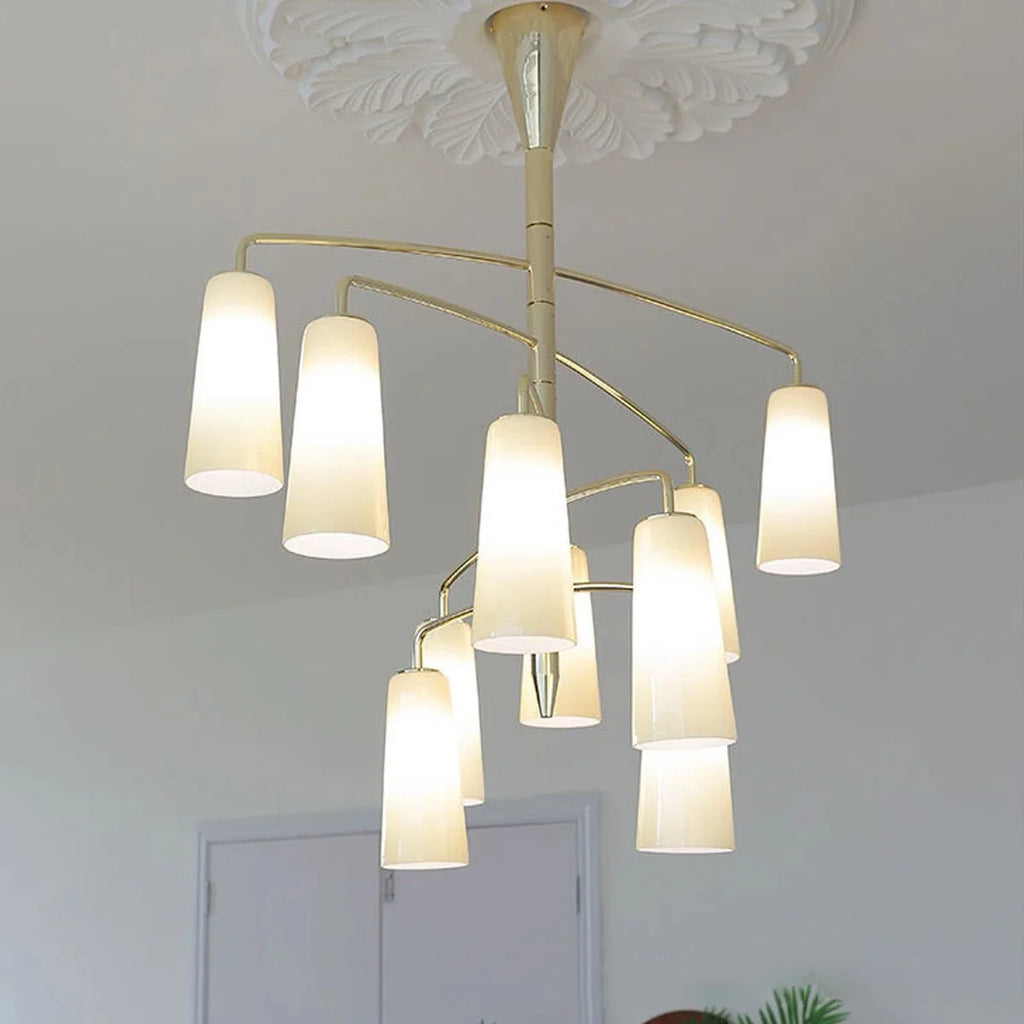Gold Tiered Chandelier — Chandelier | Maison Monashee — view 18