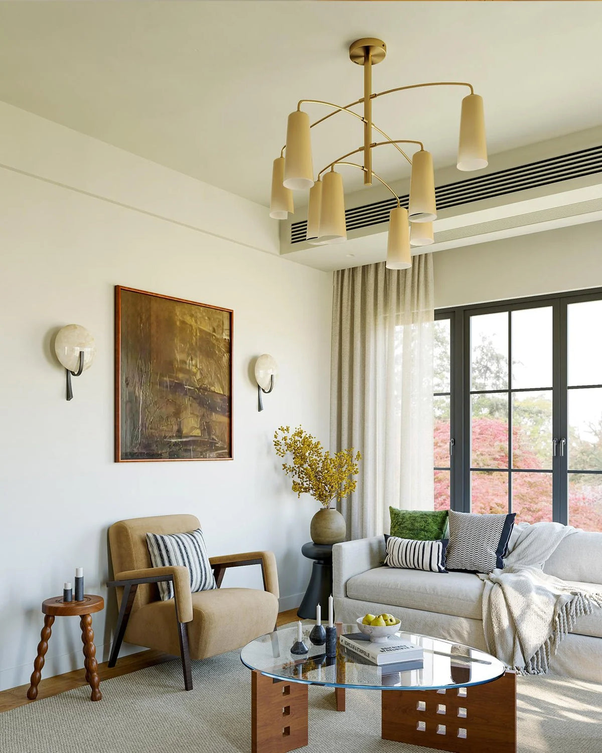 Gold Tiered Chandelier — Chandelier | Maison Monashee — view 6
