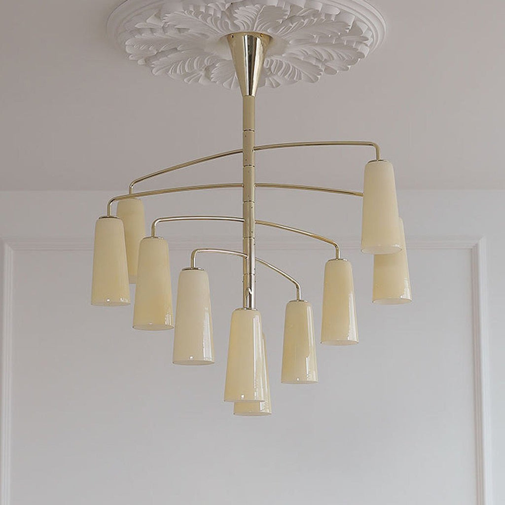 Gold Tiered Chandelier — Chandelier | Maison Monashee — view 21
