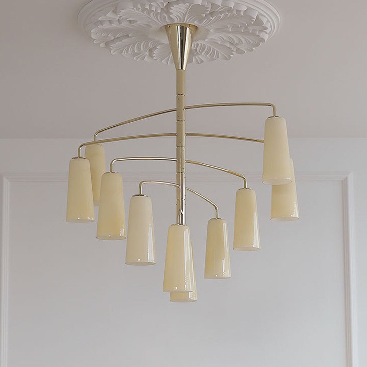 Gold Tiered Chandelier — Chandelier | Maison Monashee — view 21