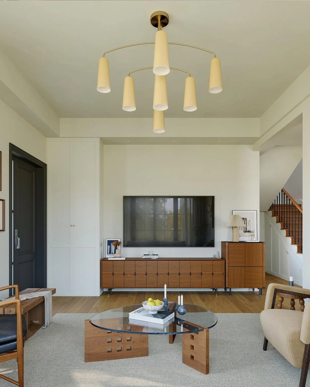 Gold Tiered Chandelier — Chandelier | Maison Monashee — view 5