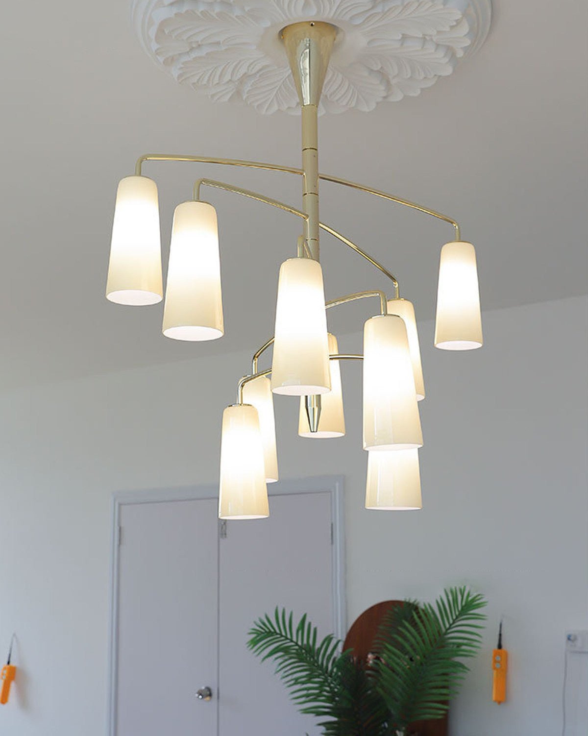 Gold Tiered Chandelier — Chandelier | Maison Monashee — view 24