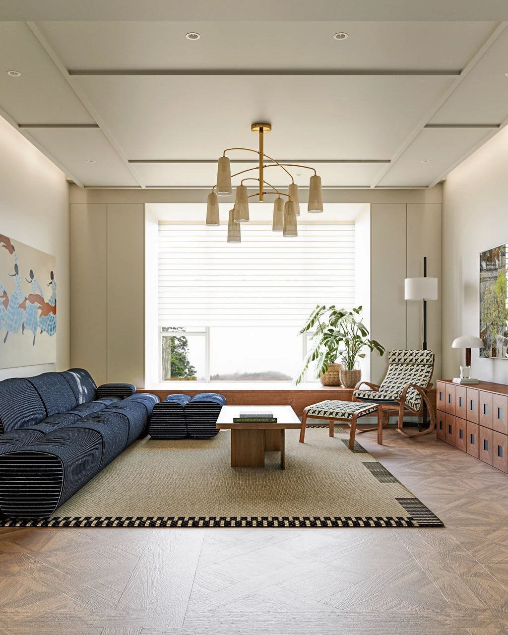 Gold Tiered Chandelier — Chandelier | Maison Monashee — view 34