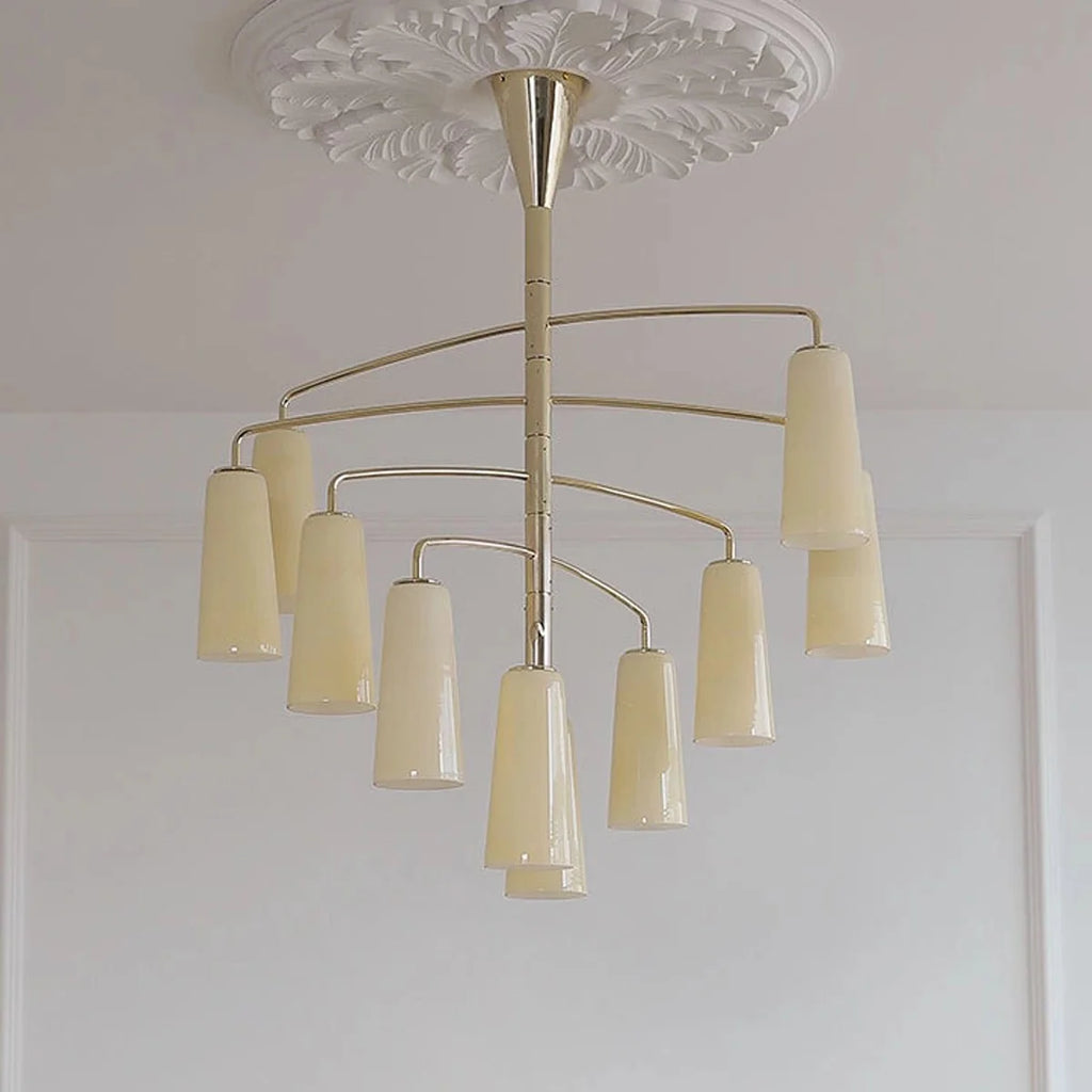 Gold Tiered Chandelier — Chandelier | Maison Monashee — view 32
