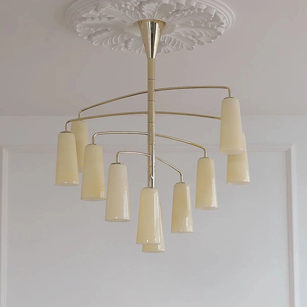Gold Tiered Chandelier — Chandelier | Maison Monashee — view 32