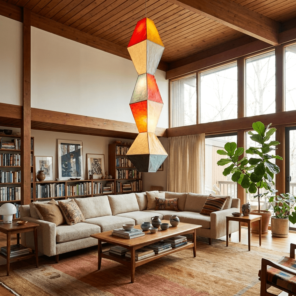 Large Geometric Pendant Light — Pendant Light | Maison Monashee — view 2
