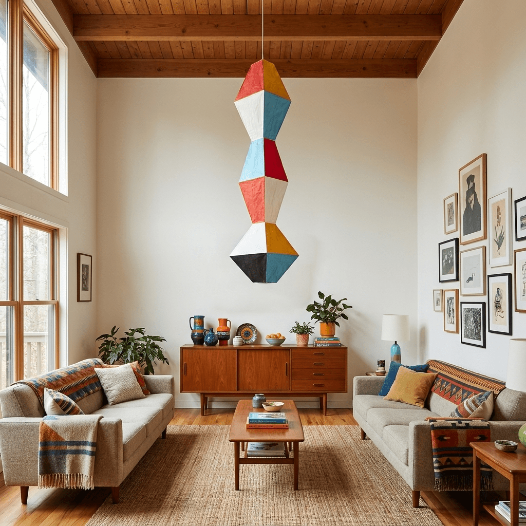Large Geometric Pendant Light — Pendant Light | Maison Monashee — view 3