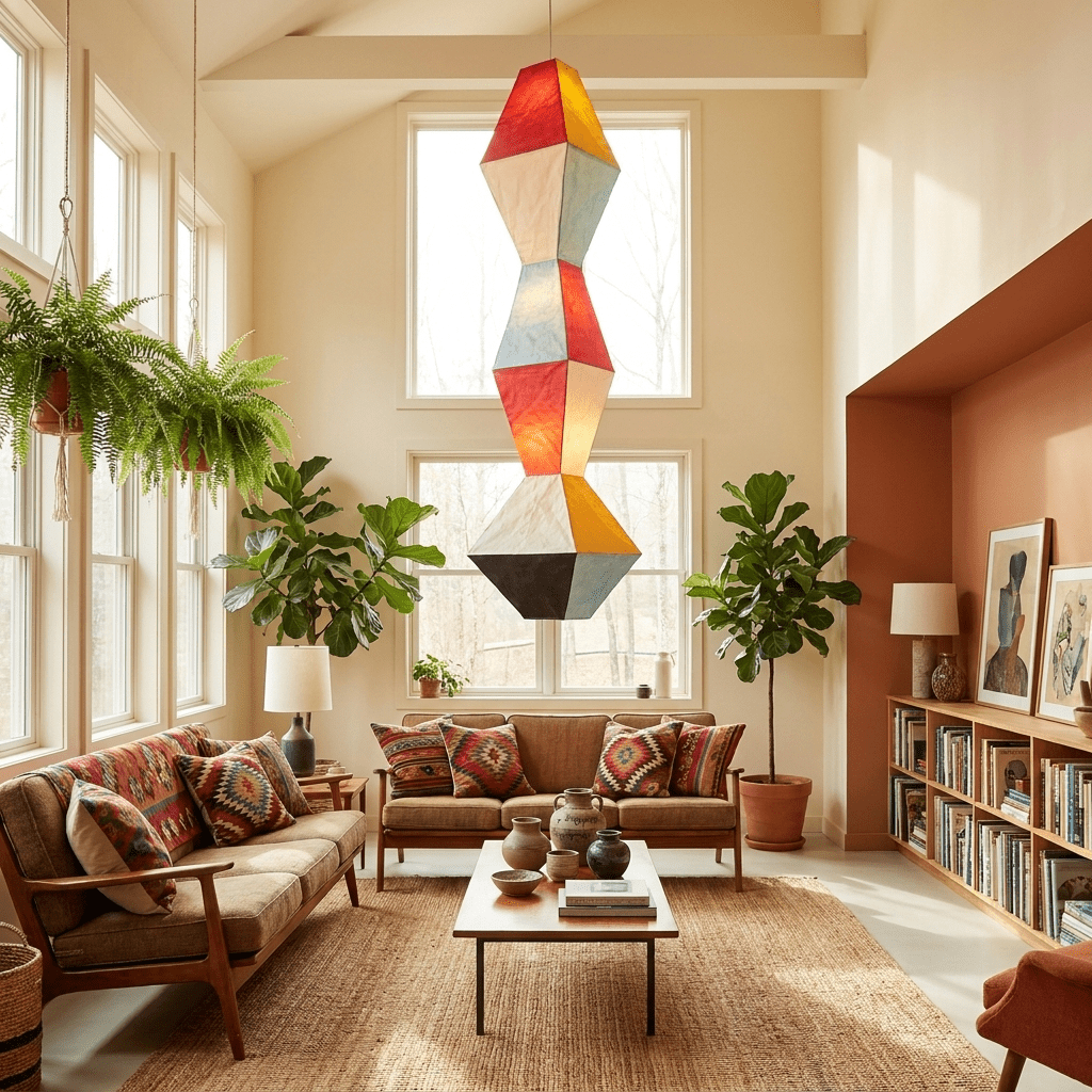 Large Geometric Pendant Light — Pendant Light | Maison Monashee — view 4