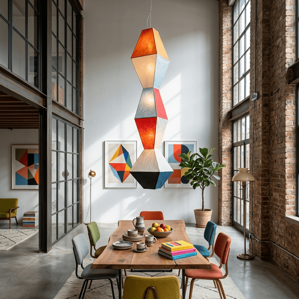 Large Geometric Pendant Light — Pendant Light | Maison Monashee — view 5