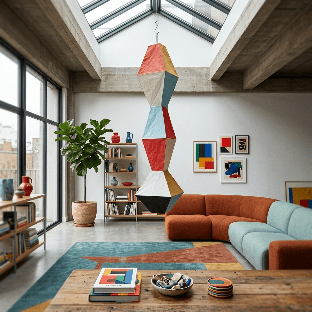 Large Geometric Pendant Light — Pendant Light | Maison Monashee — view 6