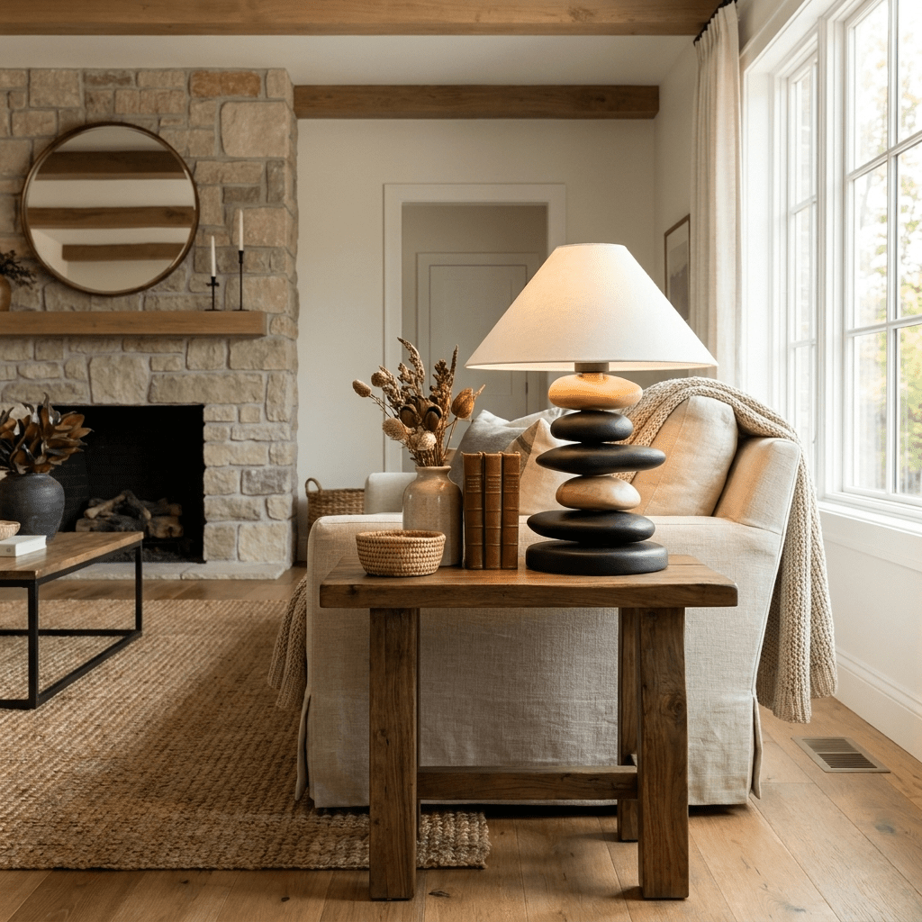 Wooden Bedside Table Lamp — Table Lamp | Maison Monashee — view 8