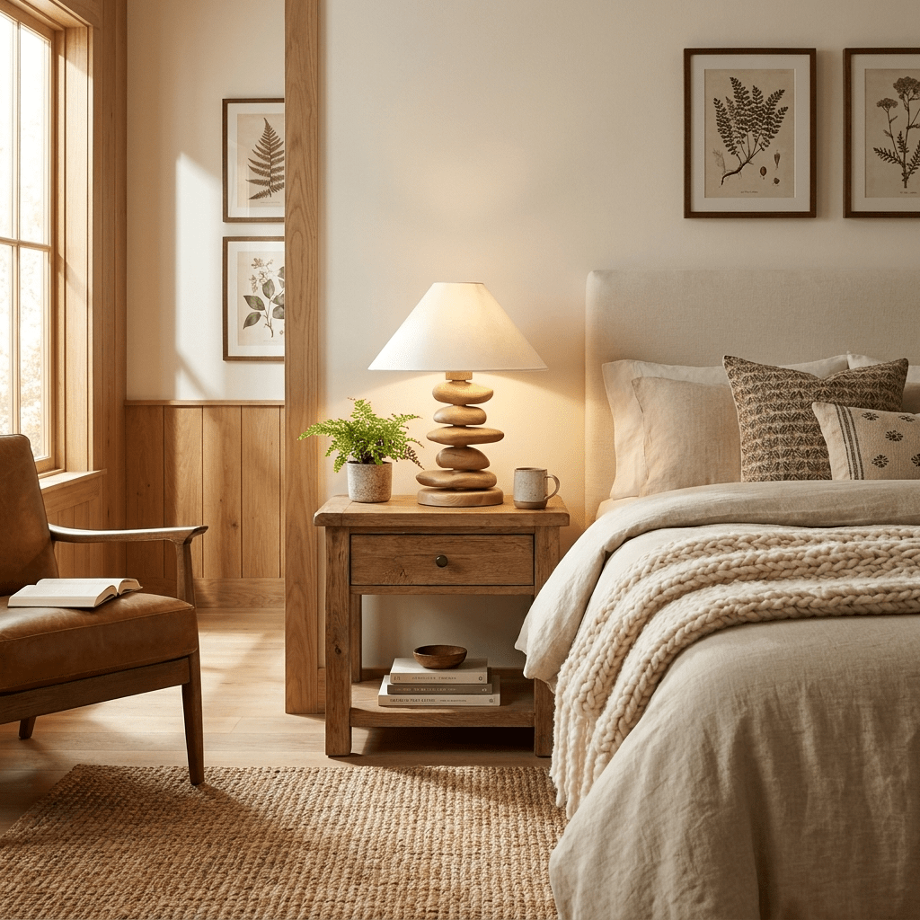 Wooden Bedside Table Lamp — Table Lamp | Maison Monashee — view 23