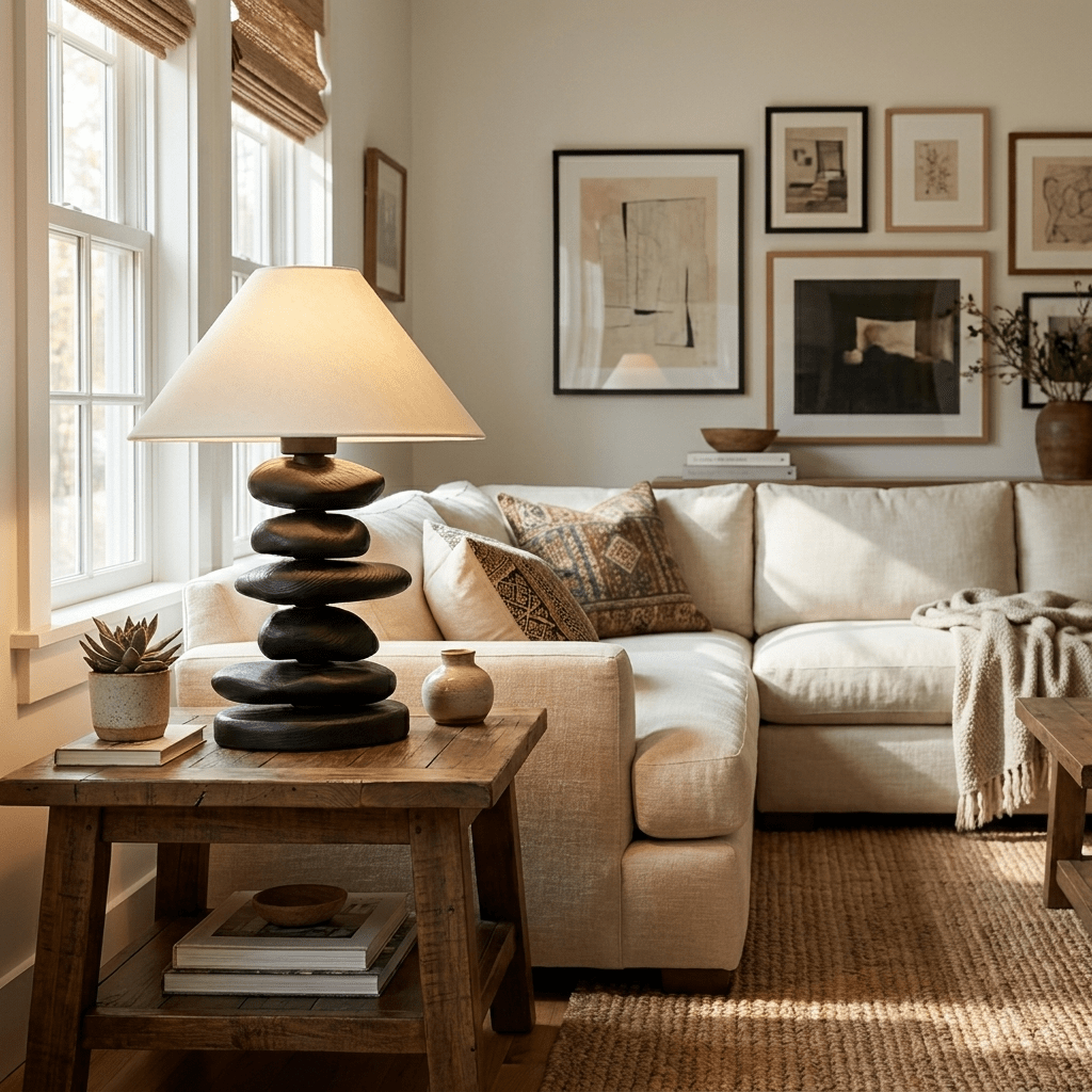 Wooden Bedside Table Lamp — Table Lamp | Maison Monashee — view 5