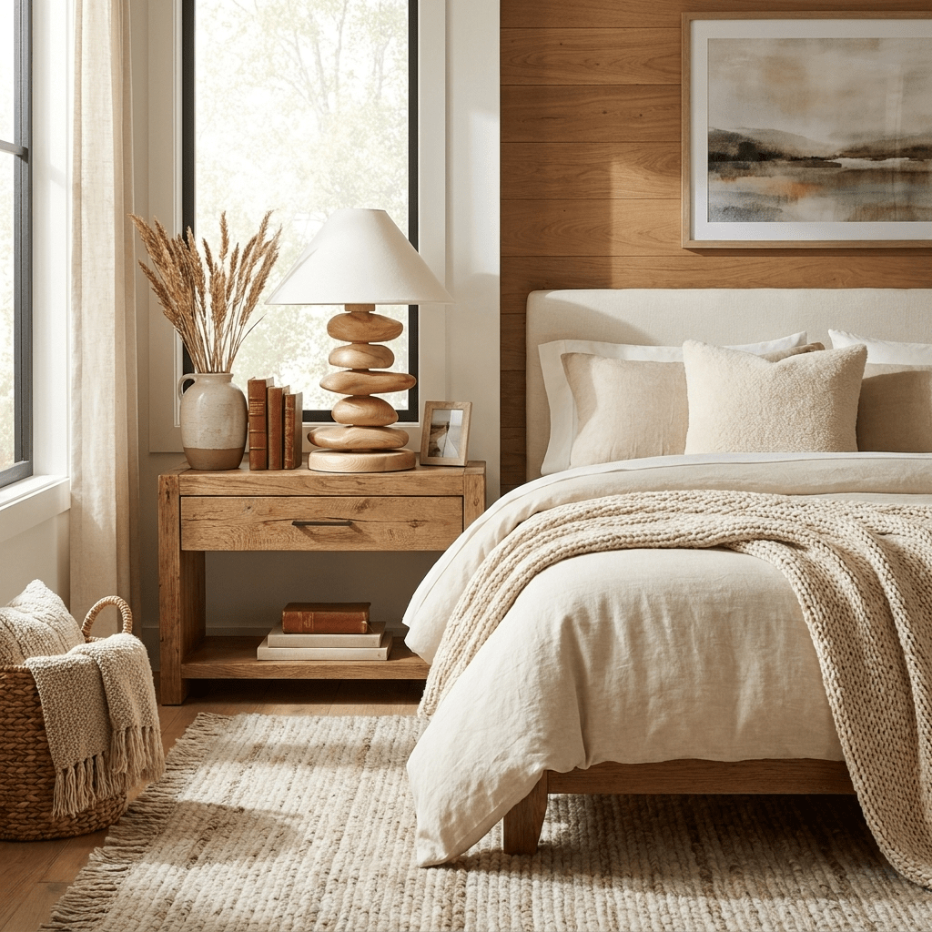 Wooden Bedside Table Lamp — Table Lamp | Maison Monashee — view 25