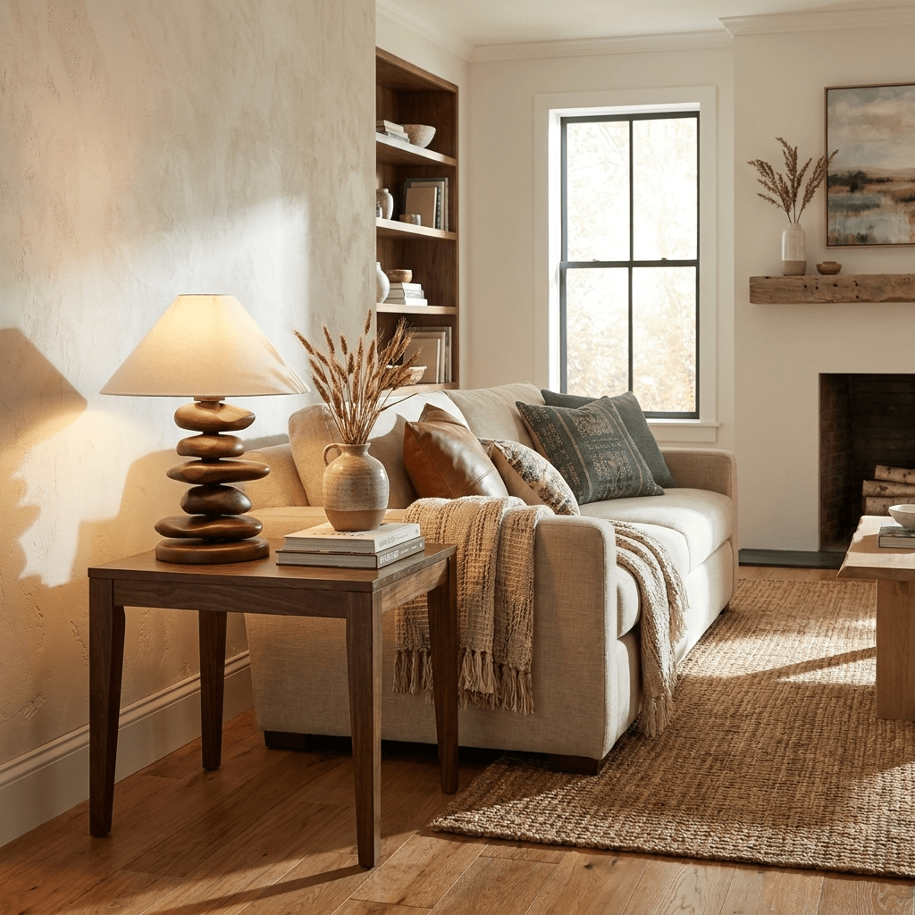 Wooden Bedside Table Lamp — Table Lamp | Maison Monashee — view 6