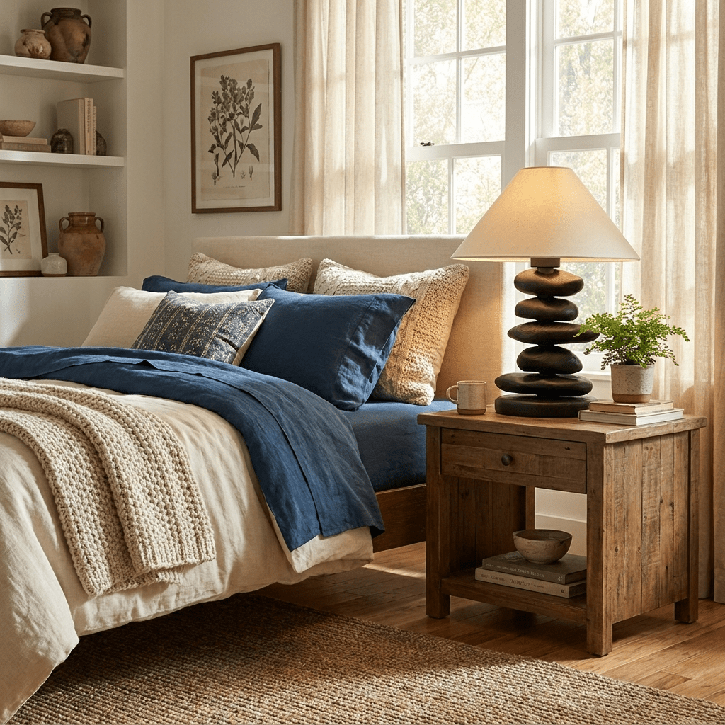 Wooden Bedside Table Lamp — Table Lamp | Maison Monashee — view 3