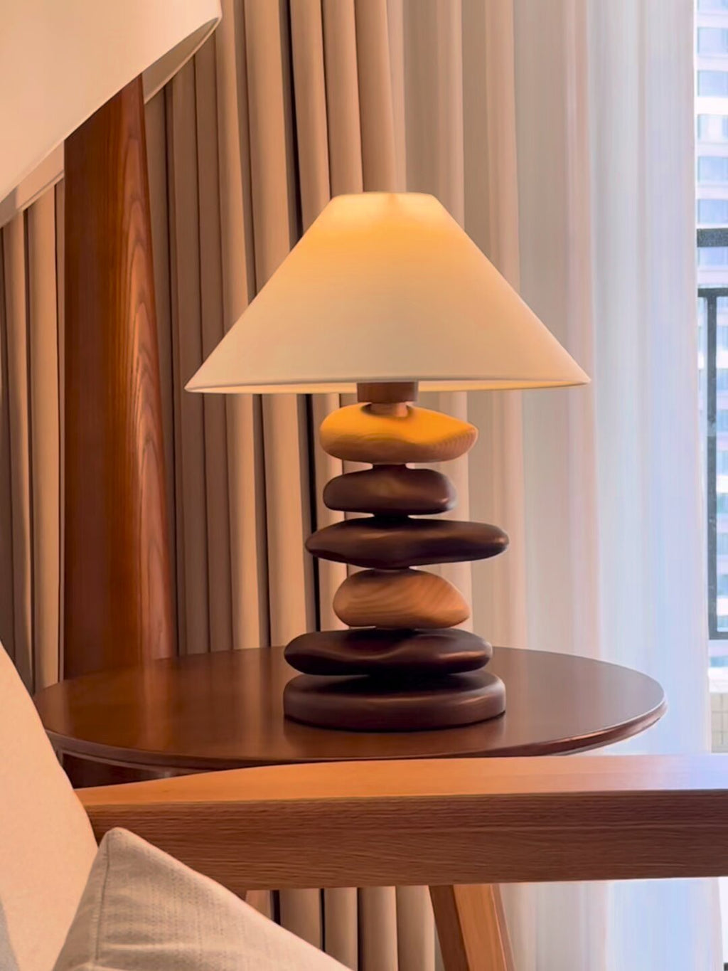 Wooden Bedside Table Lamp — Table Lamp | Maison Monashee — view 7