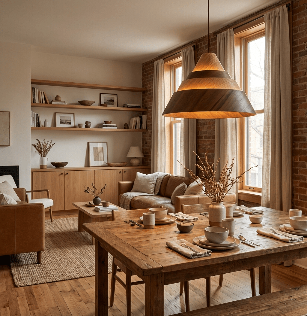 Contemporary Wood Pendant Light — Pendant Light | Maison Monashee — view 15