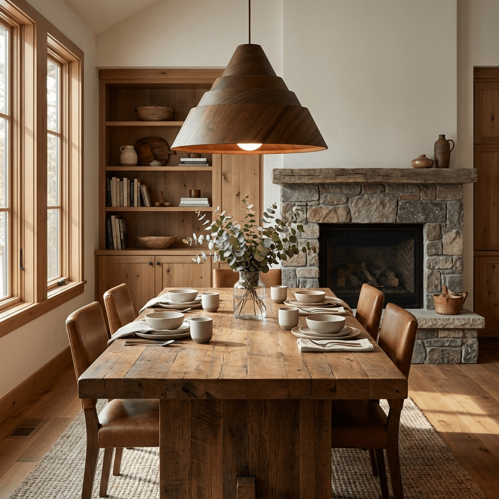 Contemporary Wood Pendant Light — Pendant Light | Maison Monashee — view 3